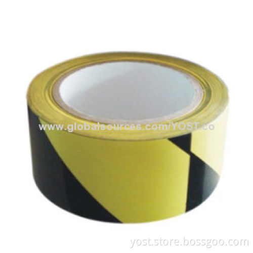 PVC yellow and black floor tape